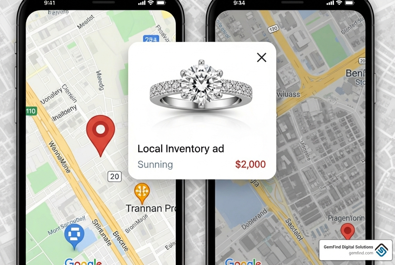 Local Inventory Ad on Google Maps - google shopping ads for jewelry stores