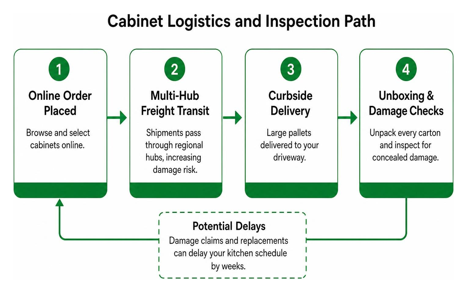 cabinet logistics and inspection path