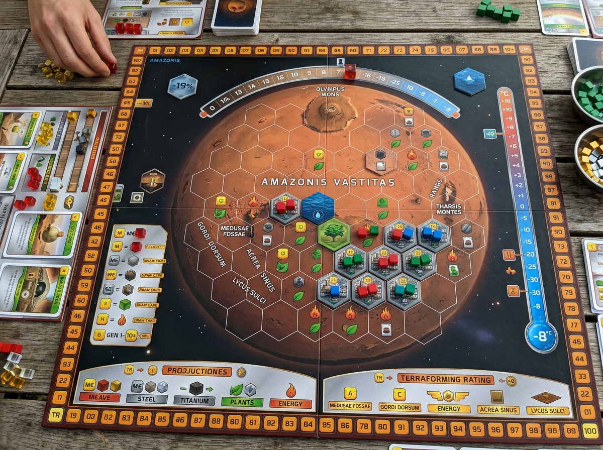 The Amazonis Vastitas board showing new placement bonuses and regions - best expansions for The Amazonis Vastitas board showing new placement bonuses and regions - best expansions for