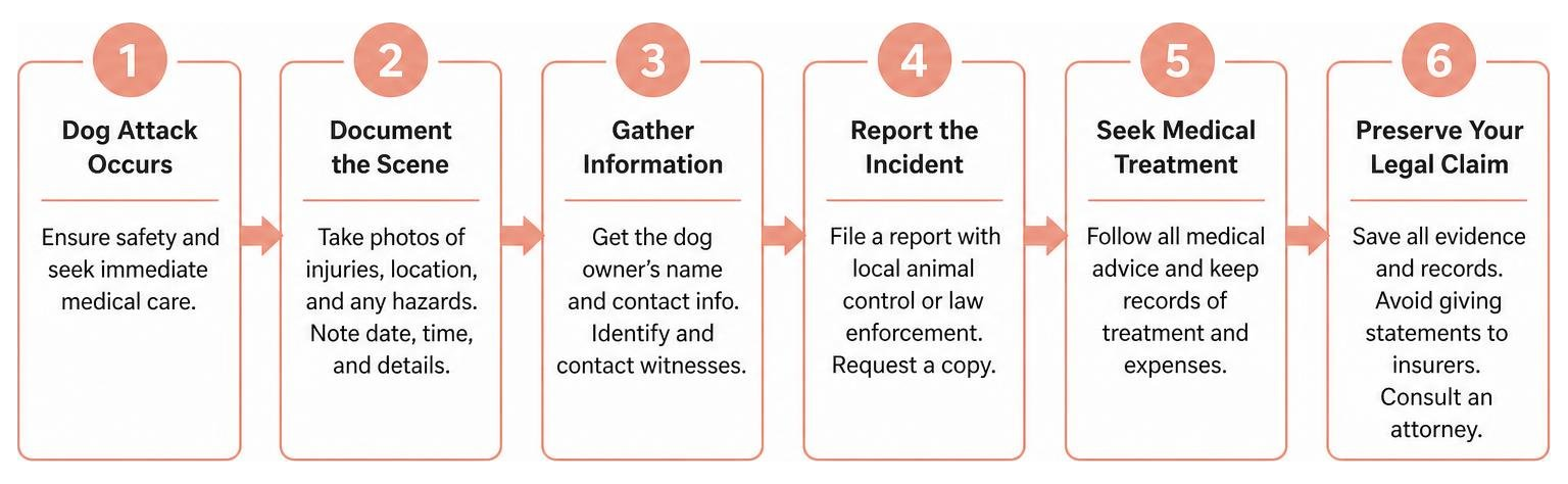 Step-by-step sequence from attack to legal claim preservation Step-by-step sequence from attack to legal claim preservation