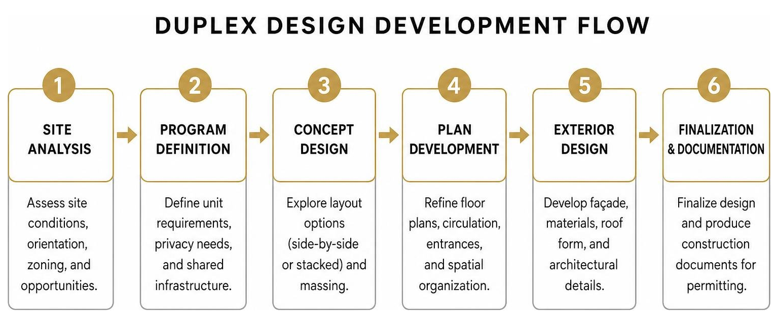 Duplex design development flow diagram Duplex design development flow diagram