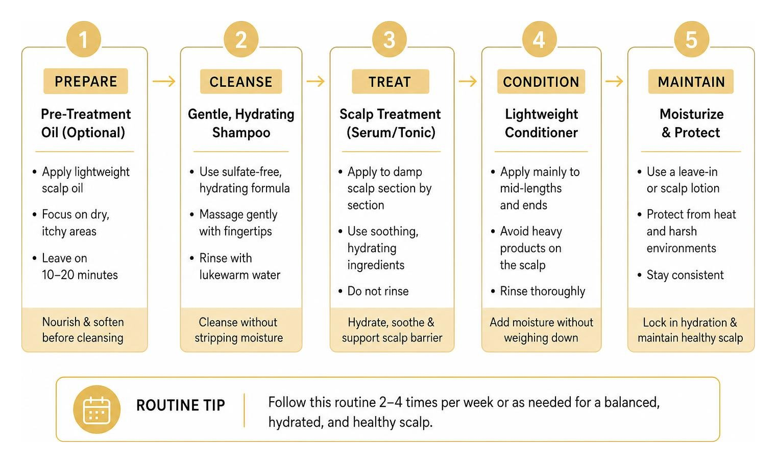 step-by-step scalp care routine diagram step-by-step scalp care routine diagram