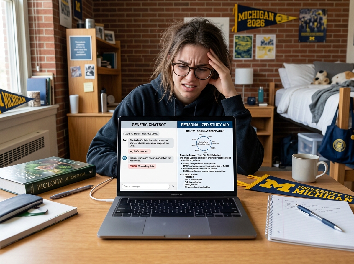 Comparing generic AI responses with curriculum-specific data accuracy - personalized ai study aids