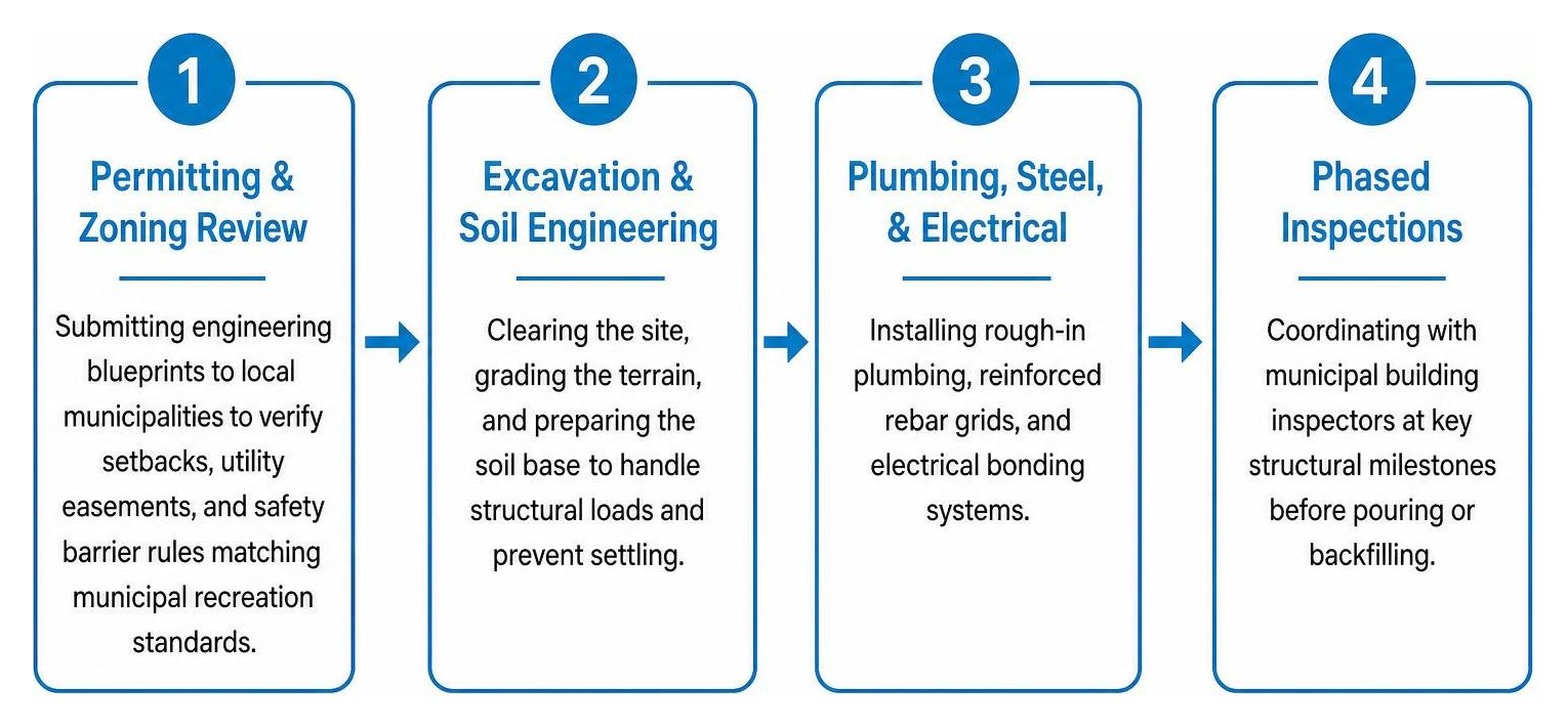 pool installation process timeline