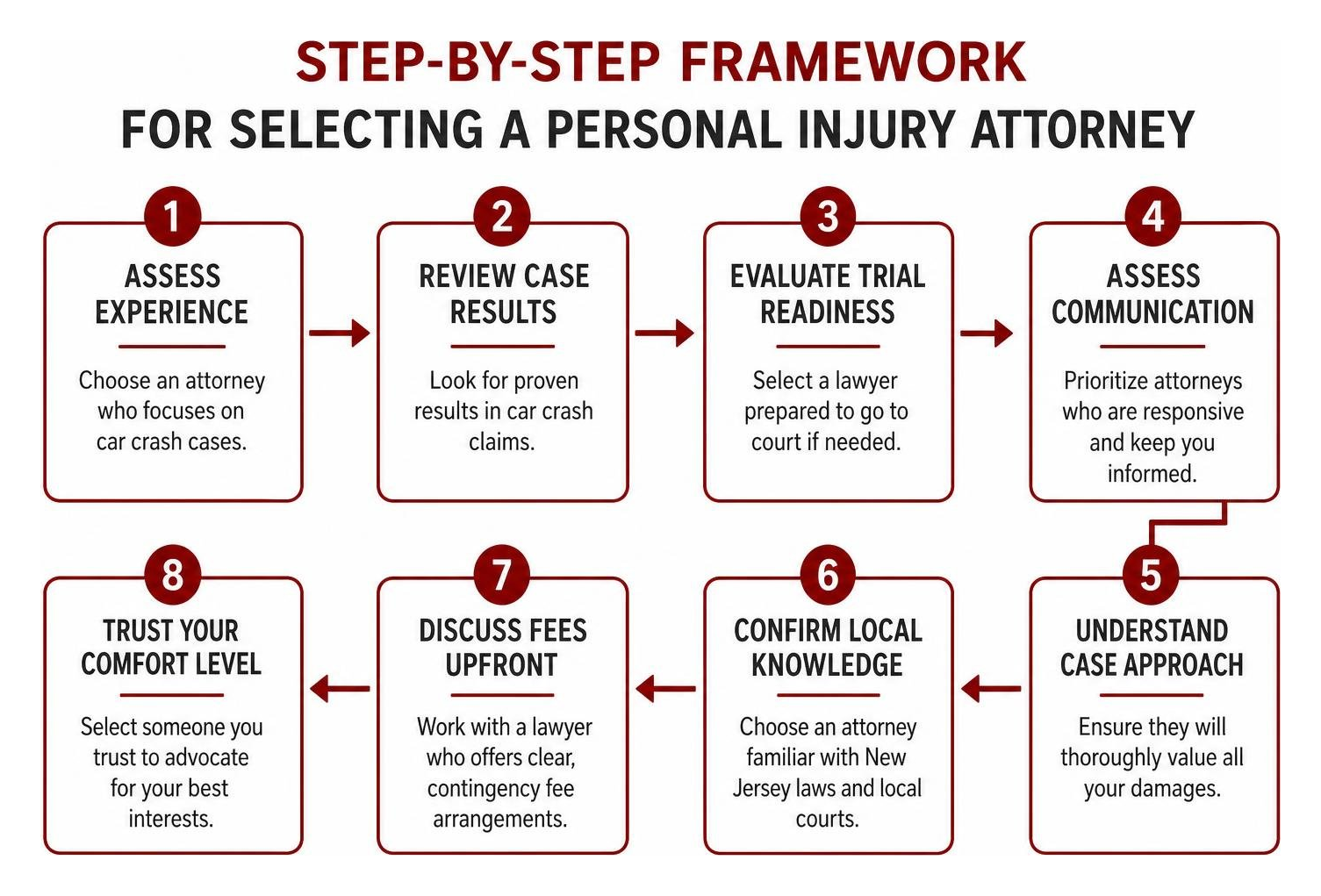 Step-by-step framework for selecting a personal injury attorney Step-by-step framework for selecting a personal injury attorney