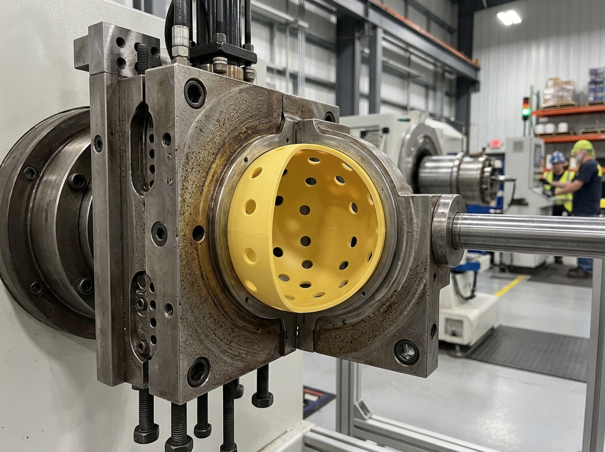 the manufacturing process of a high-quality pickleball showing seamless construction - bounce consistent pickleball balls