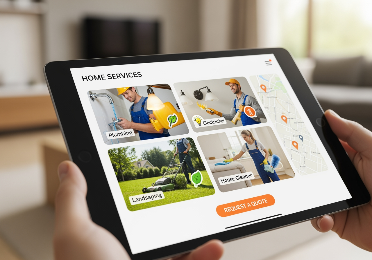 Marketing analytics dashboard showing key metrics like CPL and conversion rate - Digital marketing for home services