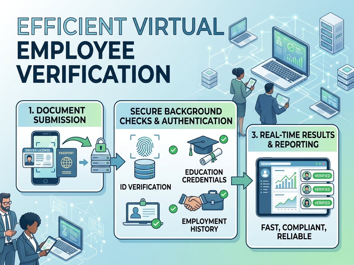 digital Form I-9 on a tablet showing remote verification fields - virtual employee verification services