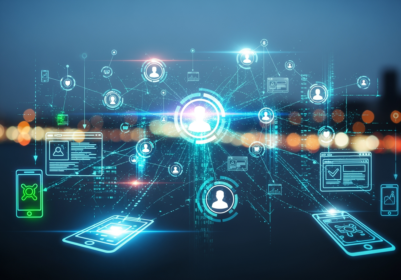 digital ecosystem with interconnected channels - digital marketing strategy
