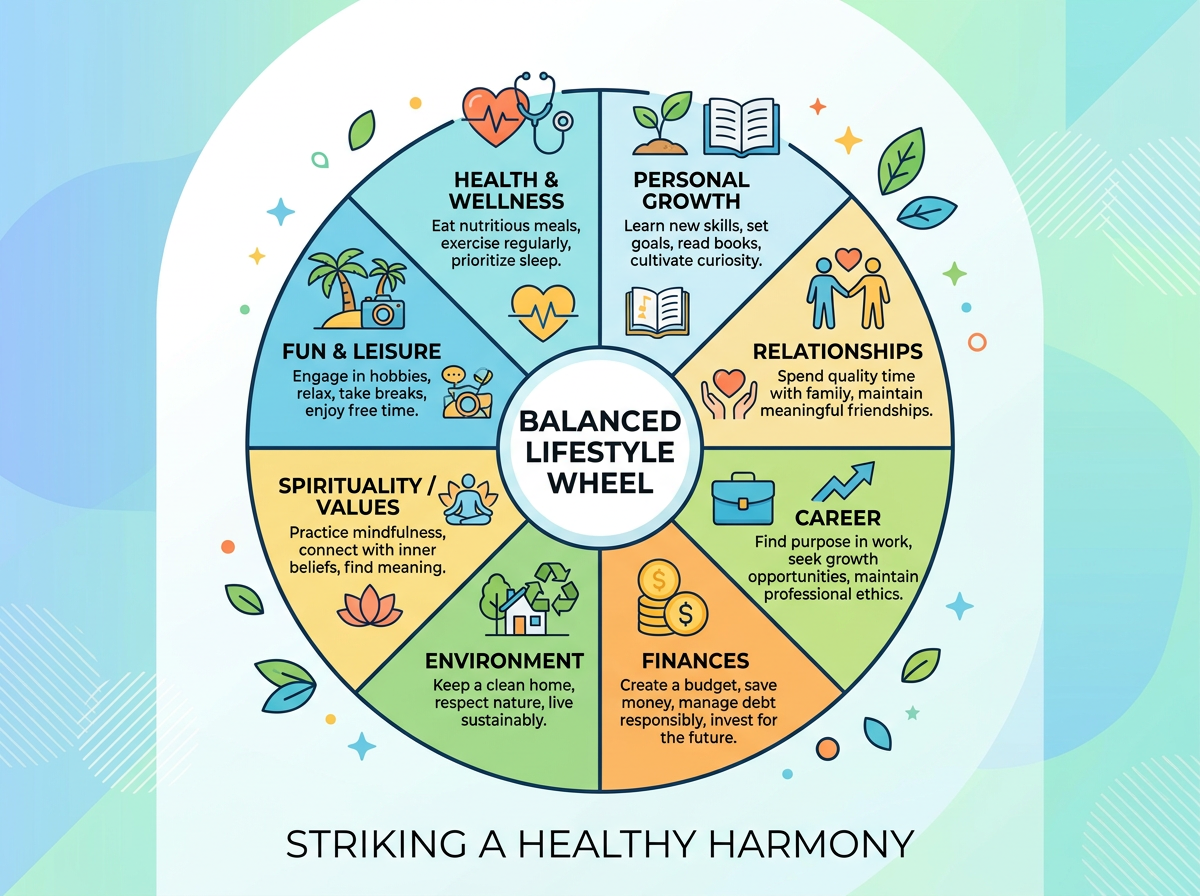 a balanced lifestyle wheel