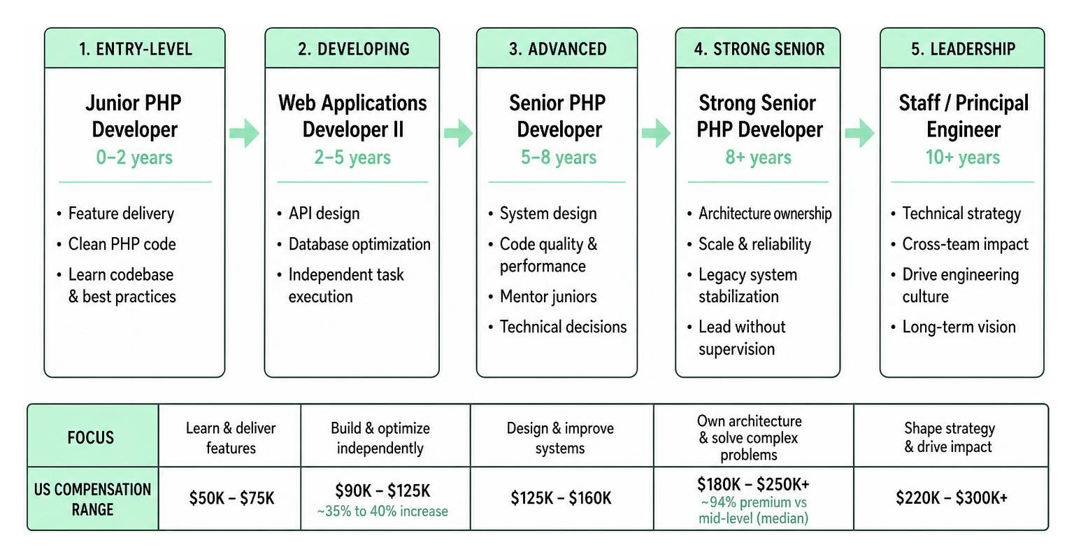 php developer career path diagram