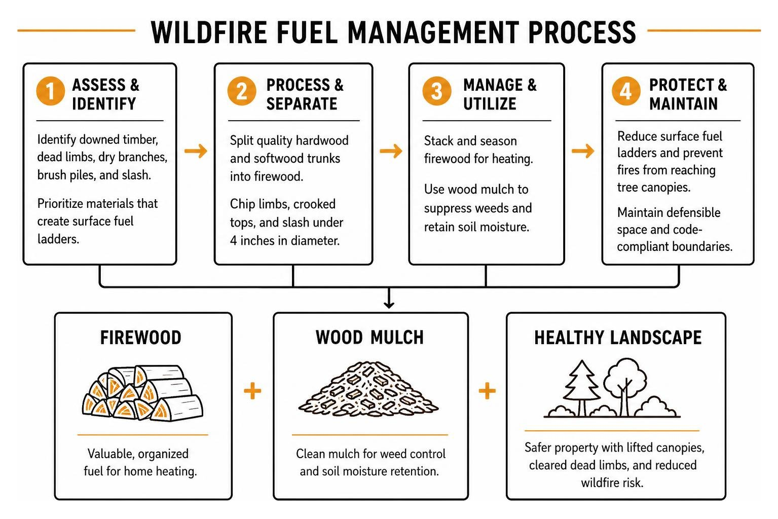 Wildfire fuel management process Wildfire fuel management process