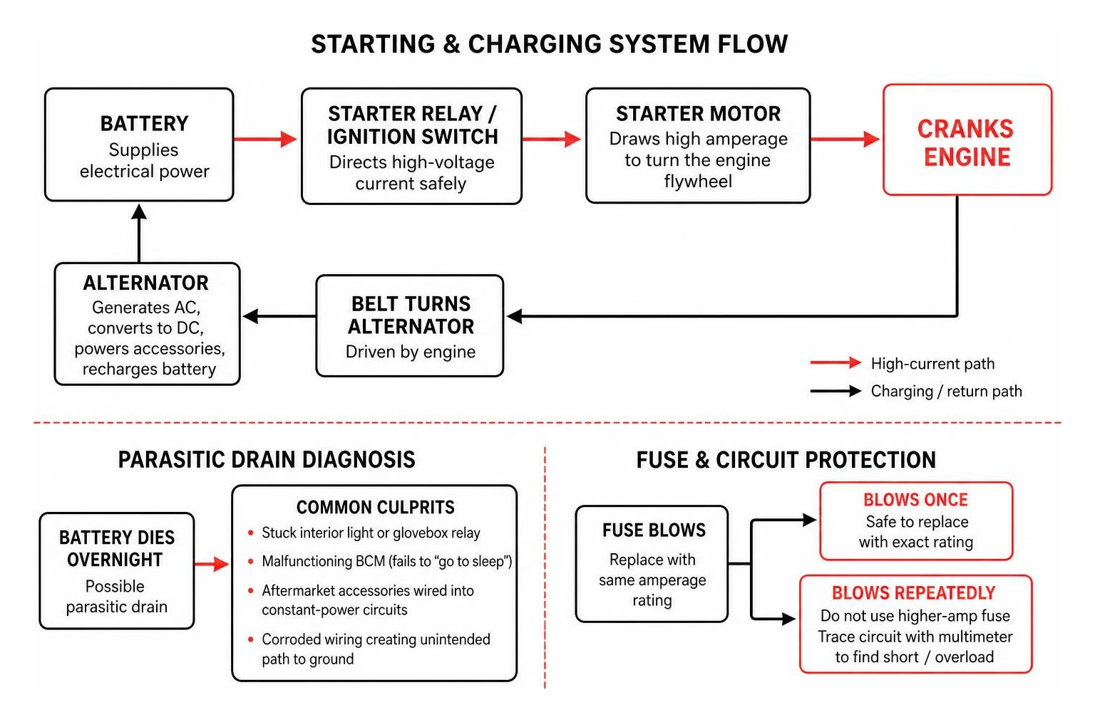 auto electrical diagnostic flow chart