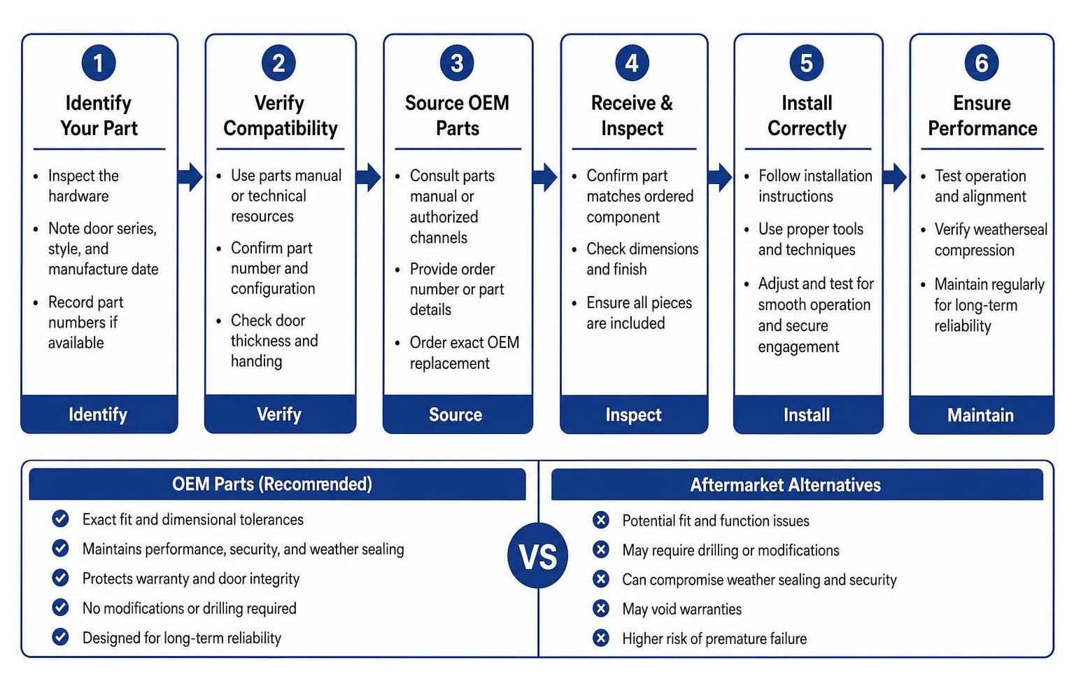 Hardware sourcing and OEM parts process Hardware sourcing and OEM parts process