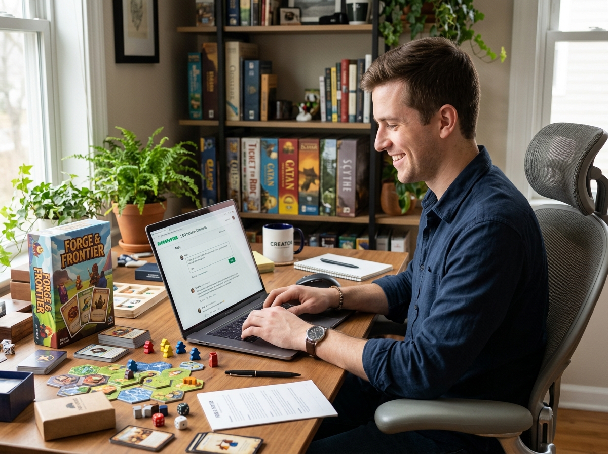 A creator actively engaging with backers in the Kickstarter comment section to foster community - kickstarter expansion