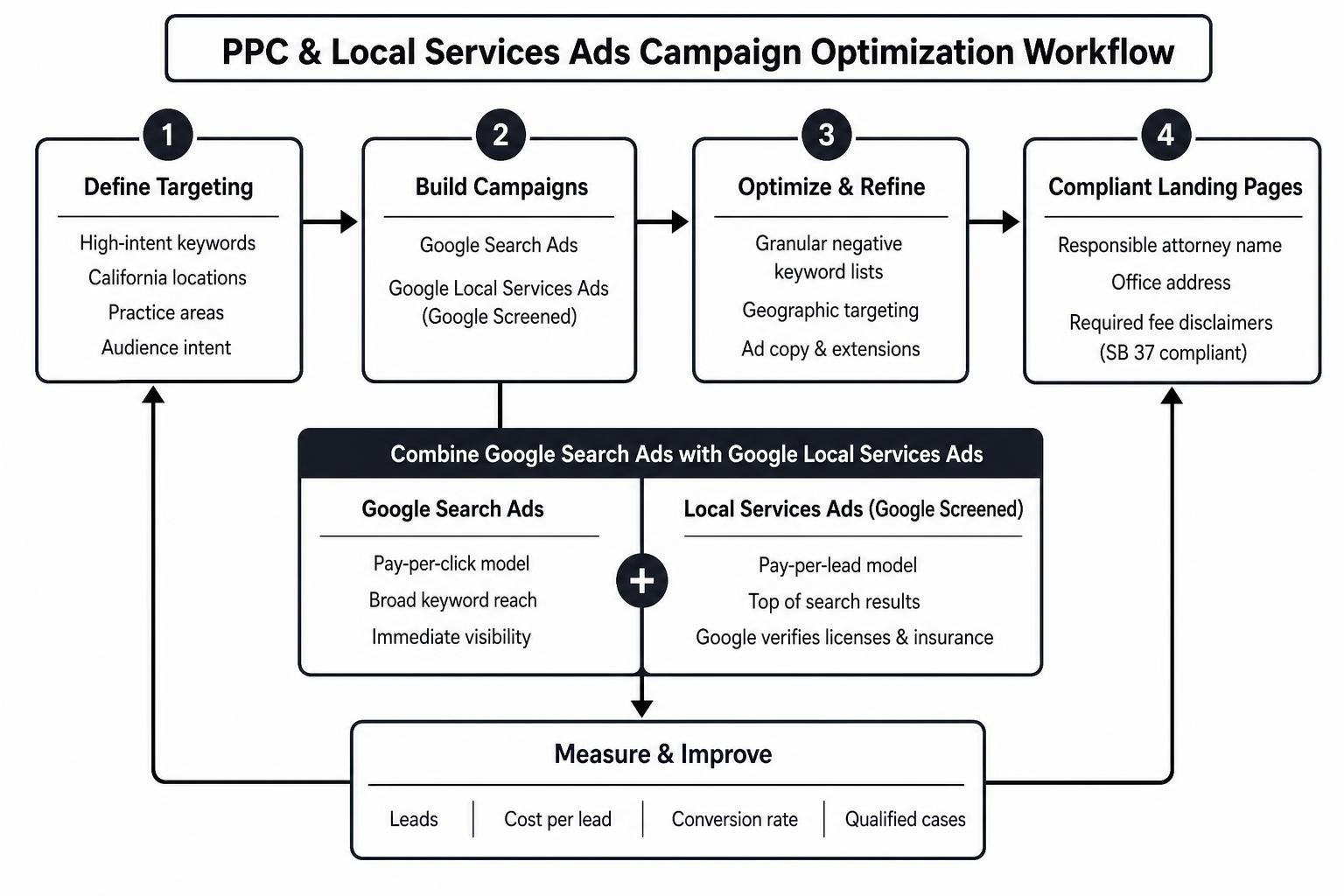 PPC and Local Services Ads campaign optimization workflow