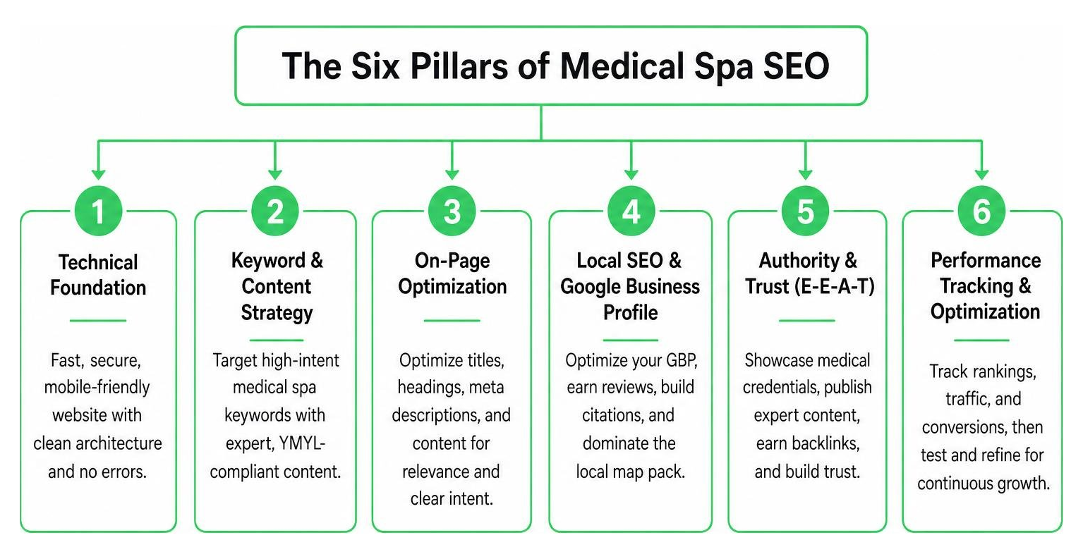 The Six Pillars of Medical Spa SEO The Six Pillars of Medical Spa SEO