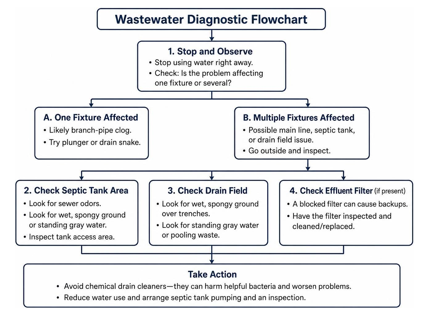 Wastewater diagnostic flowchart Wastewater diagnostic flowchart