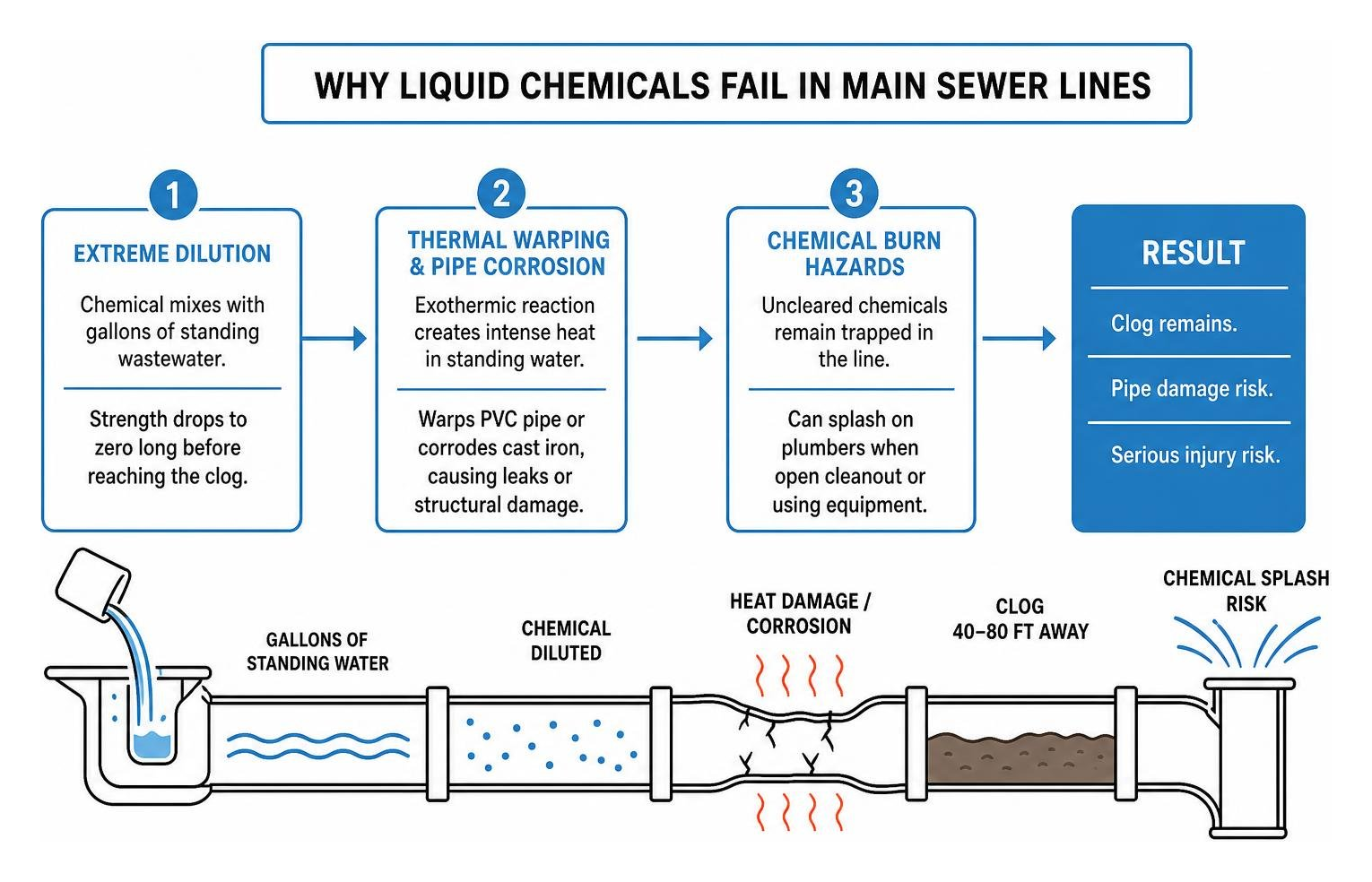 why liquid chemicals fail in main sewer lines why liquid chemicals fail in main sewer lines