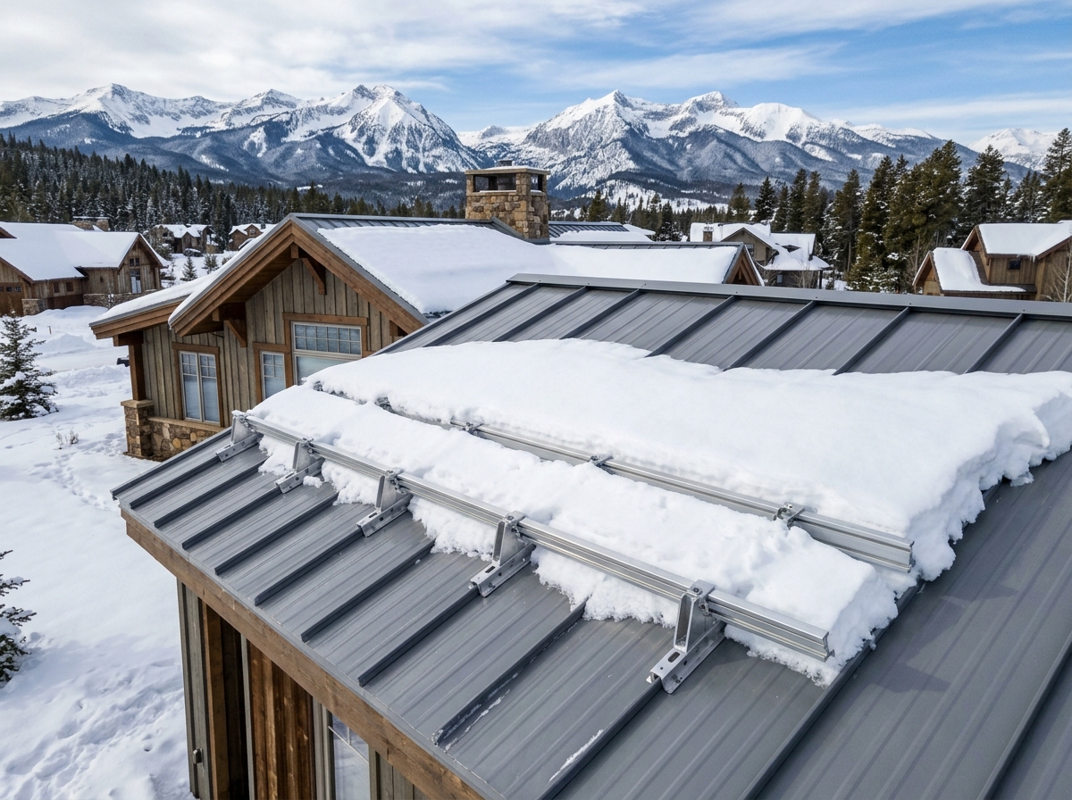 heavy duty rail system for snowy roofs - mounting systems snowy roofs