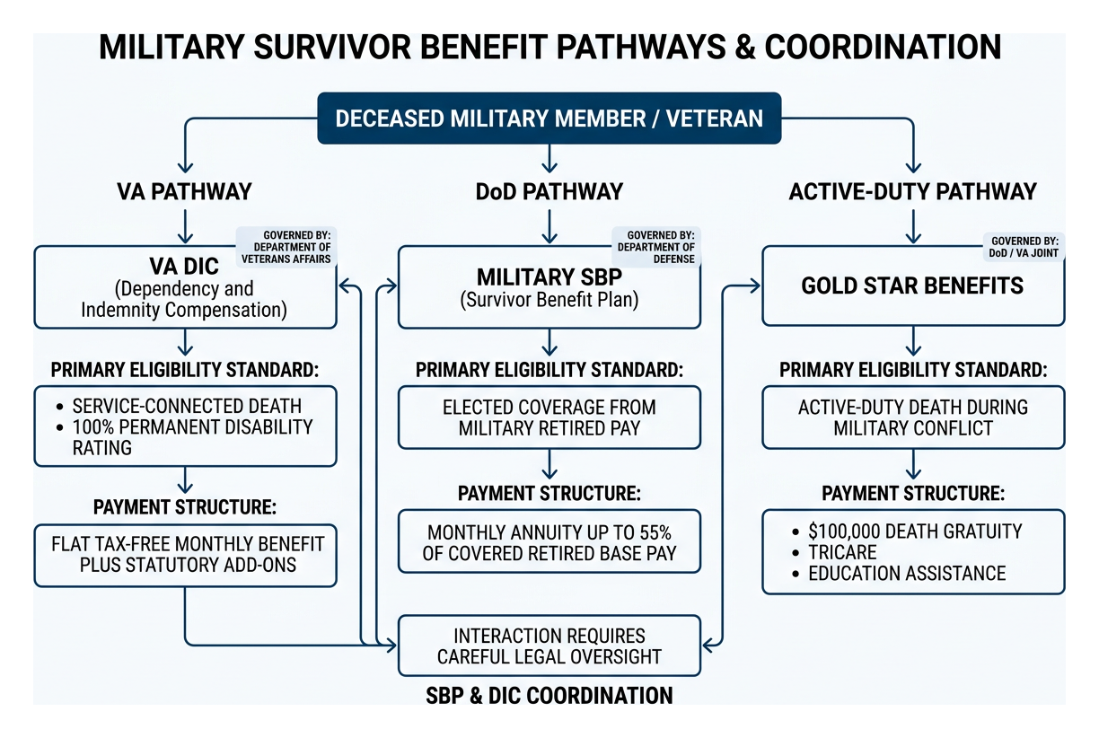 Military survivor benefit pathways and coordination Military survivor benefit pathways and coordination