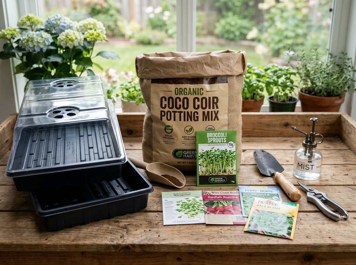 Microgreen growing supplies: trays, soil, and seeds - seeds for microgreens