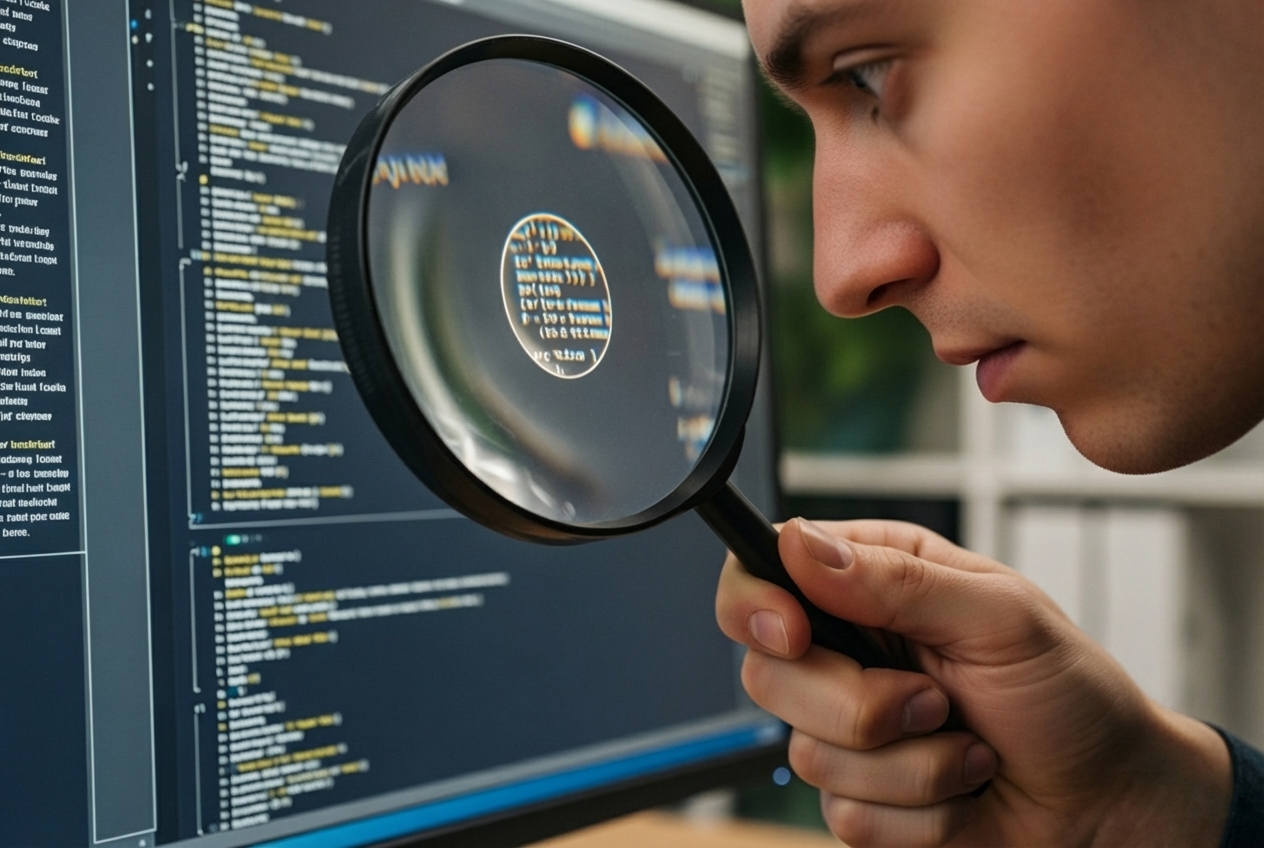 person using a magnifying glass on computer screen - companies that clean up your online presence person using a magnifying glass on computer screen - companies that clean up your online presence