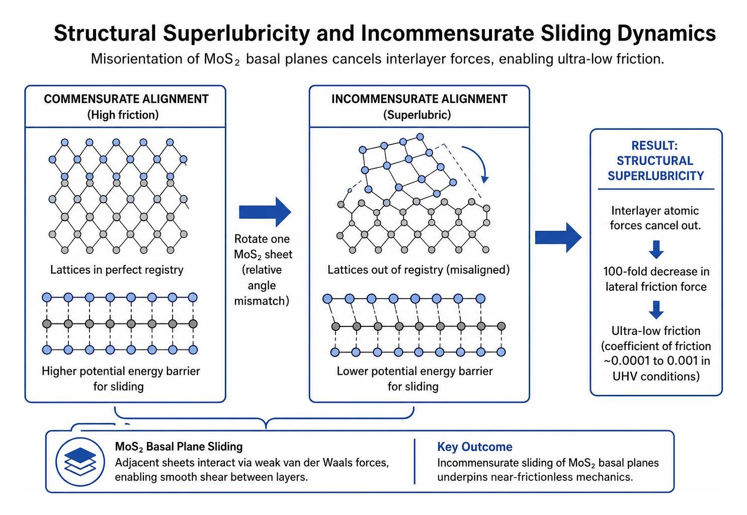 Structural superlubricity and incommensurate sliding dynamics Structural superlubricity and incommensurate sliding dynamics