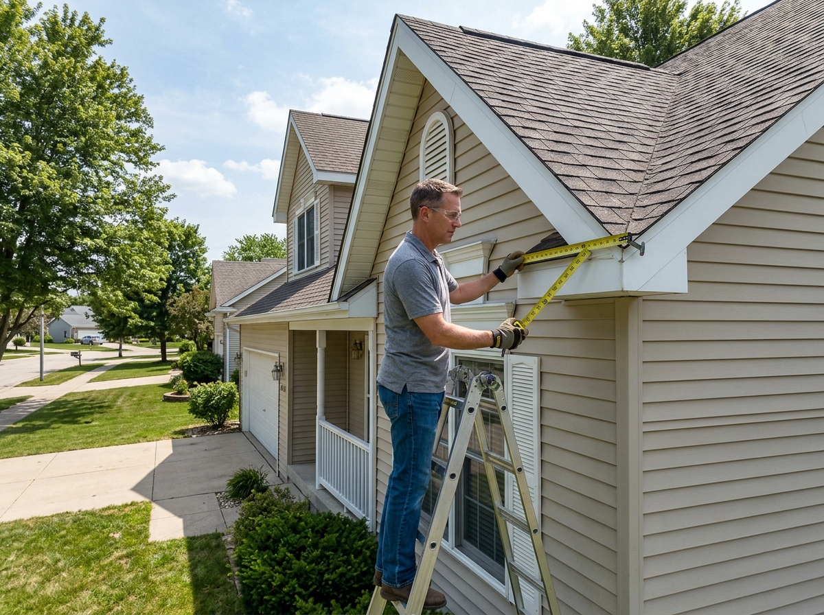 homeowner using a measuring tape to determine roof dimensions - how do you figure roofing squares homeowner using a measuring tape to determine roof dimensions - how do you figure roofing squares