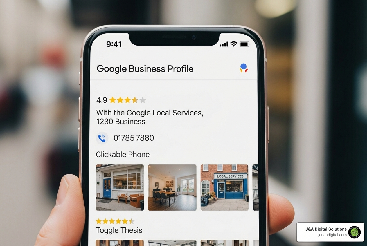 optimized Google Business Profile for a local service business - local marketing plan