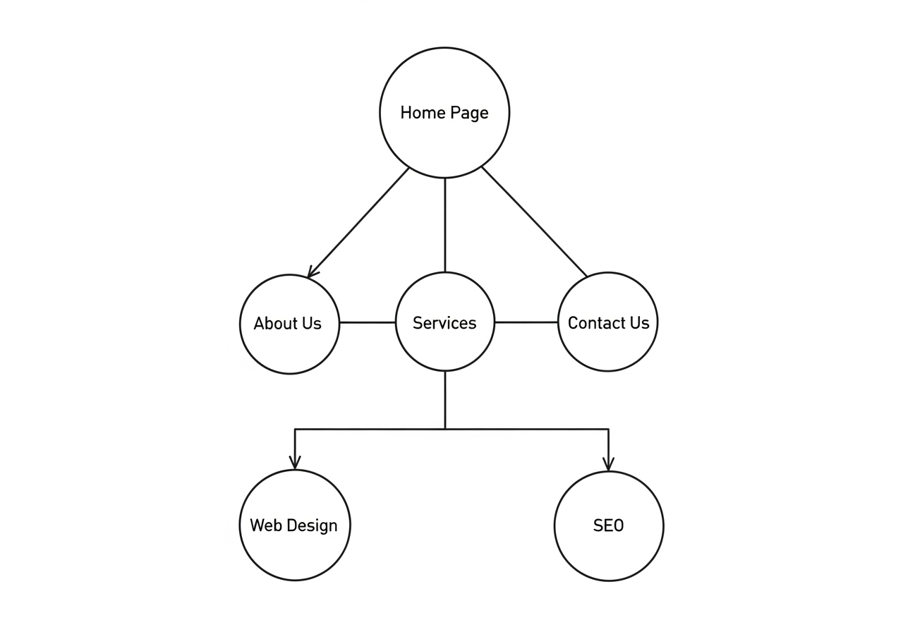 Simplified website structure - seo tech audit