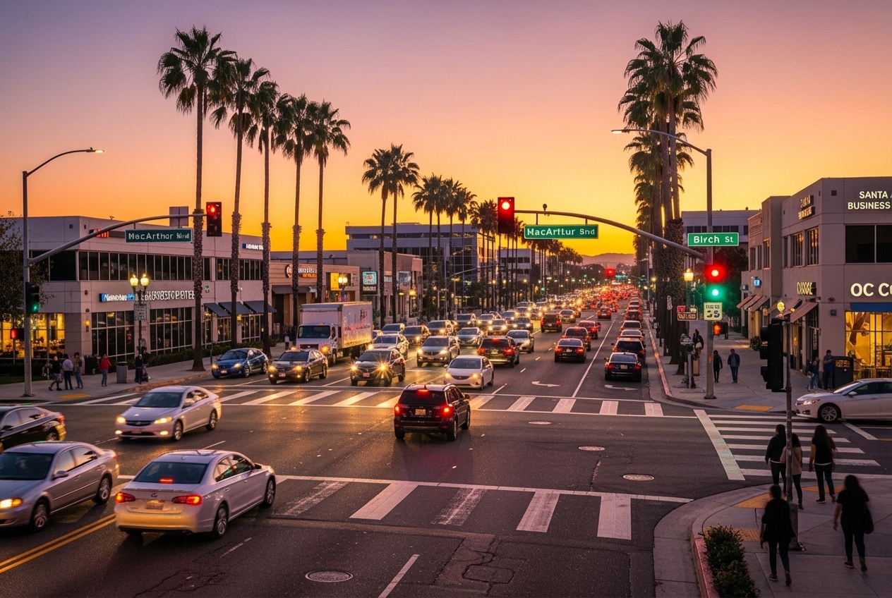 a busy intersection in Santa Ana like MacArthur and Birch - santa ana motorcycle accident a busy intersection in Santa Ana like MacArthur and Birch - santa ana motorcycle accident