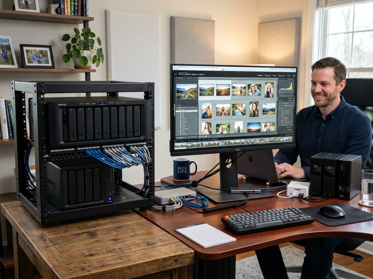 Professional NAS storage setup for large photo libraries - photo sorting tools