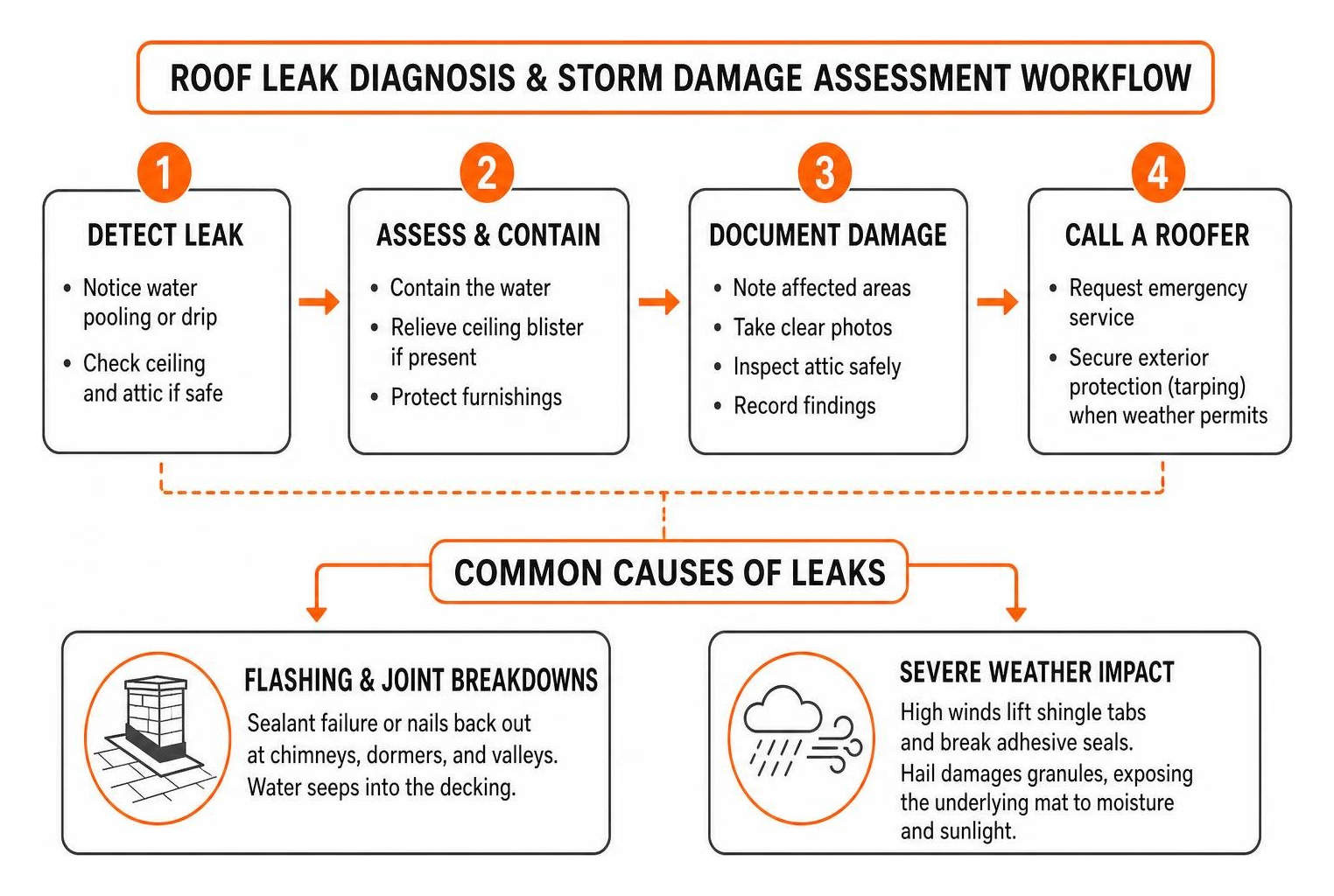 roof leak diagnosis and storm damage assessment workflow roof leak diagnosis and storm damage assessment workflow