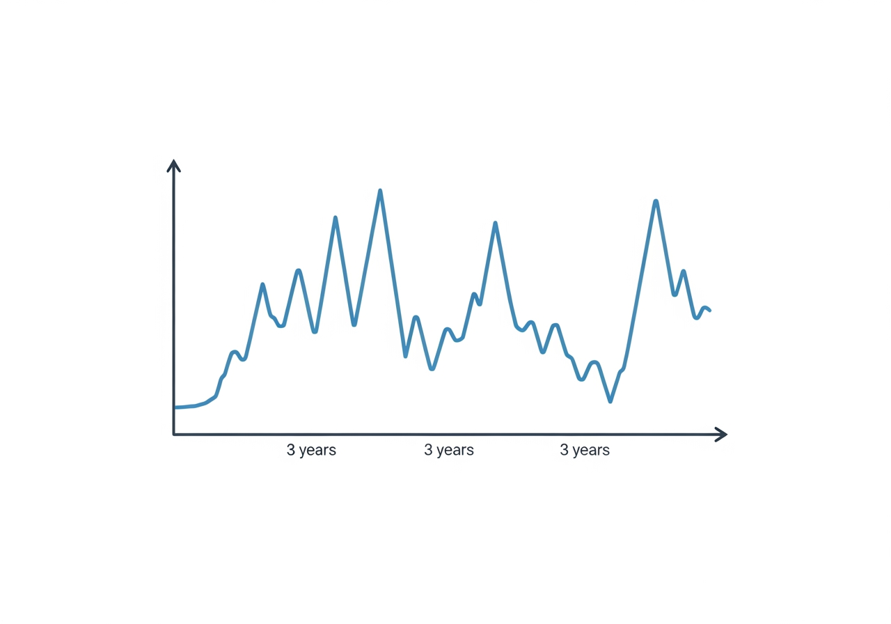 A chart showing mortgage rate fluctuations over the past three years - Modern Real Estate Market