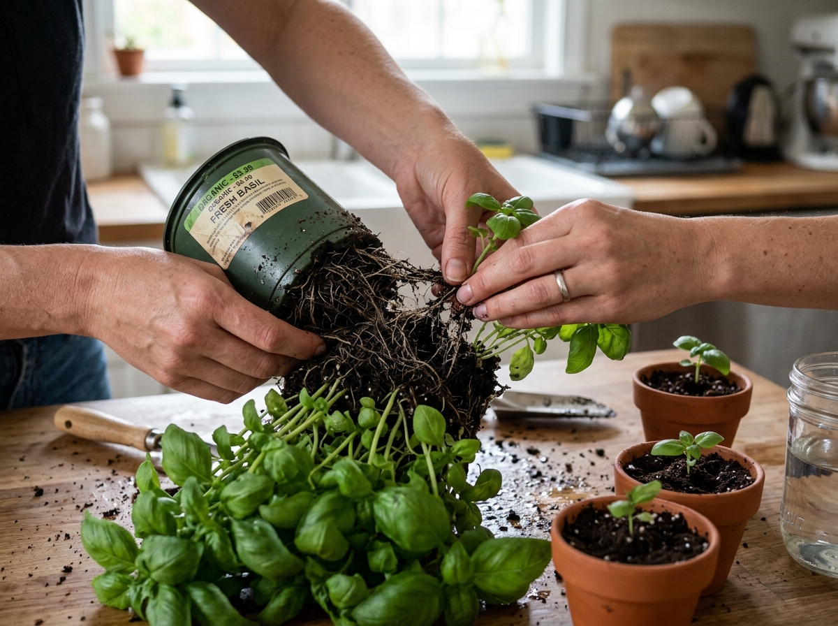 overcrowded supermarket basil being separated - how to keep a basil plant alive indoors overcrowded supermarket basil being separated - how to keep a basil plant alive indoors