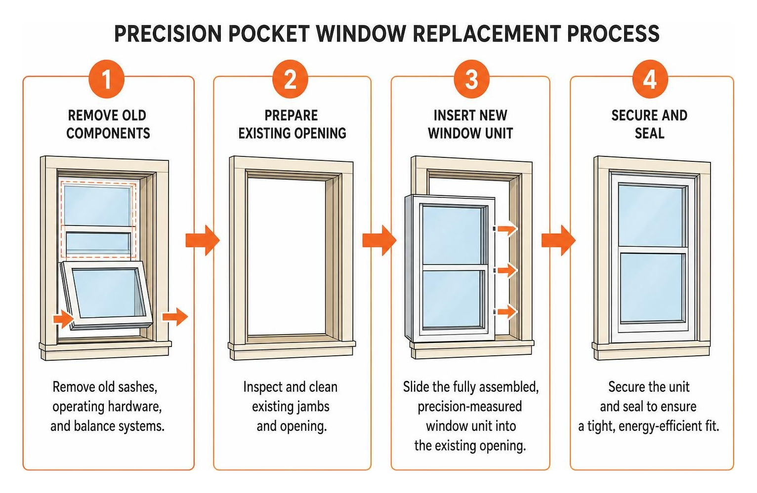precision pocket window replacement process