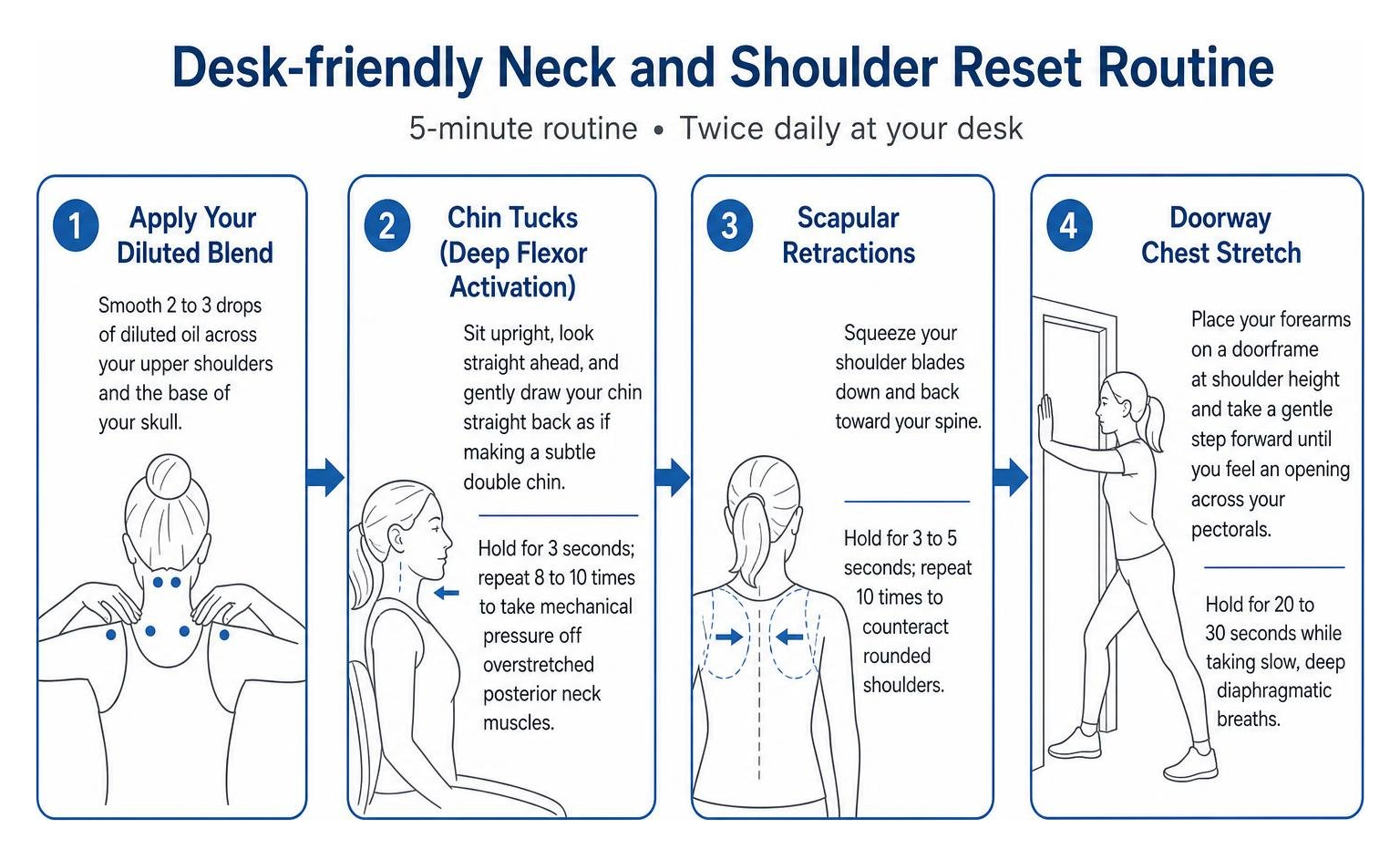Desk-friendly neck and shoulder reset routine Desk-friendly neck and shoulder reset routine
