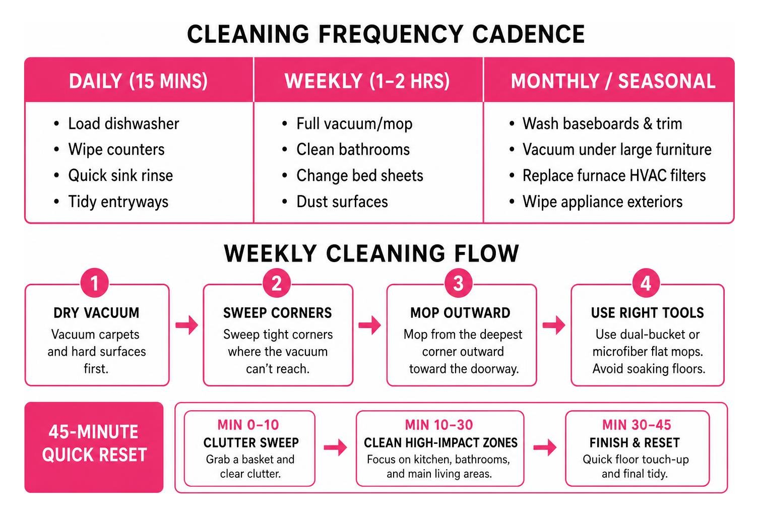 diagram of cleaning frequency cadence and scheduling diagram of cleaning frequency cadence and scheduling