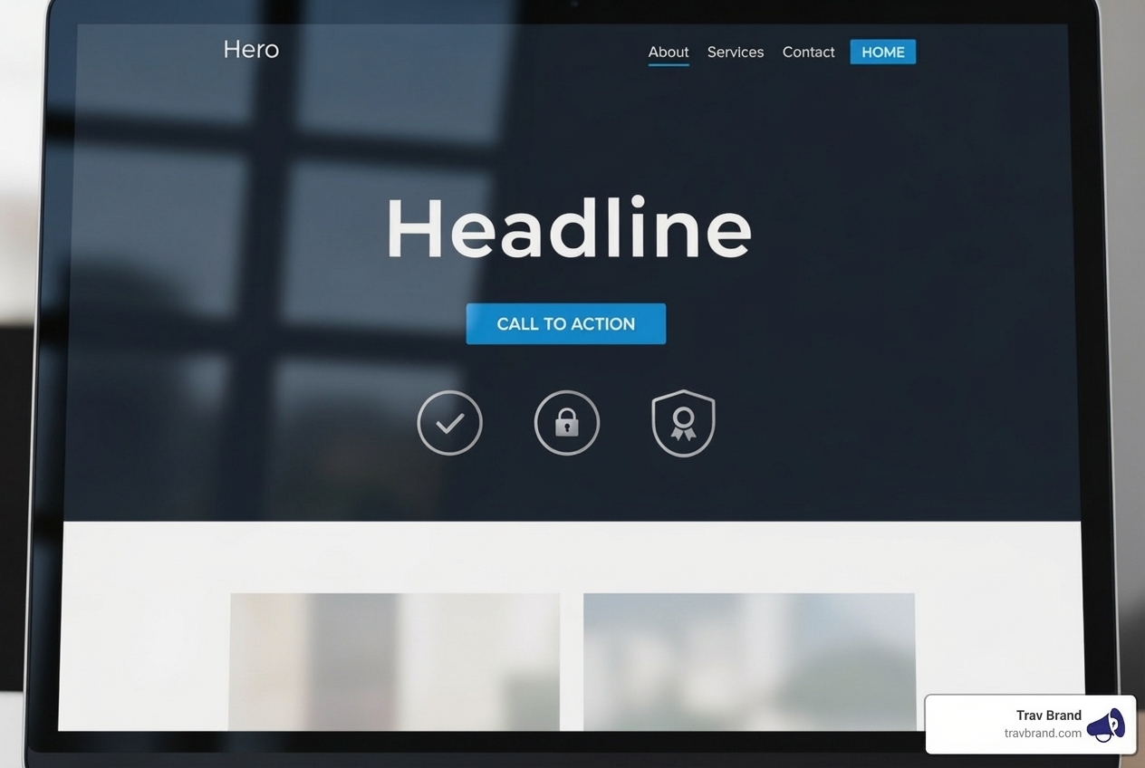 A website page highlighting key optimization elements like a prominent Call-to-Action, a compelling headline, and trust badges prominently displayed. - seo conversion rate A website page highlighting key optimization elements like a prominent Call-to-Action, a compelling headline, and trust badges prominently displayed. - seo conversion rate