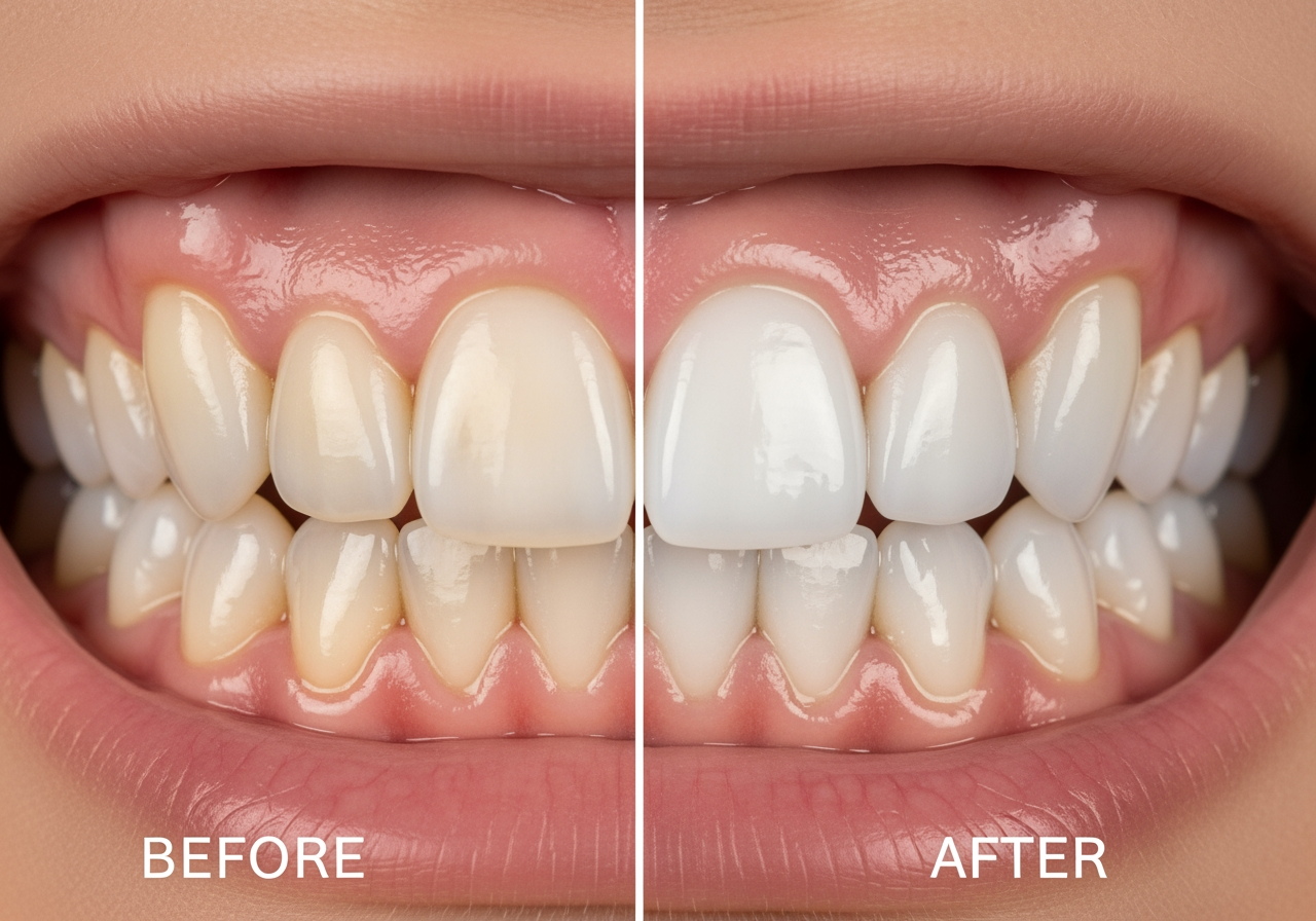 Achieving Your Perfect Smile: What to Expect from Cosmetic Dentistry 1 before and after teeth whitening - best sensitive teeth toothpaste