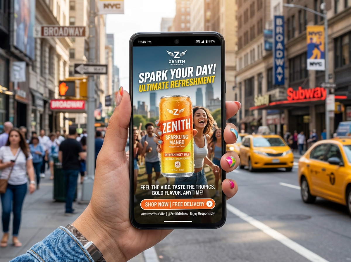 high-performing digital ad - beverage brand marketing