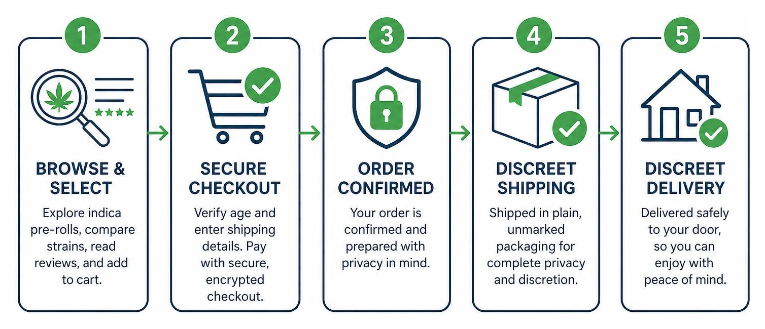 Diagram showing the safe online ordering process from product selection to secure checkout and discreet delivery Diagram showing the safe online ordering process from product selection to secure checkout and discreet delivery