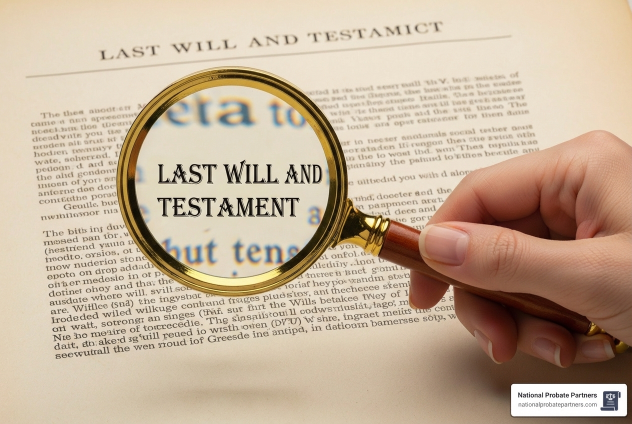 magnifying glass over "Estate" on a legal document - What is estate