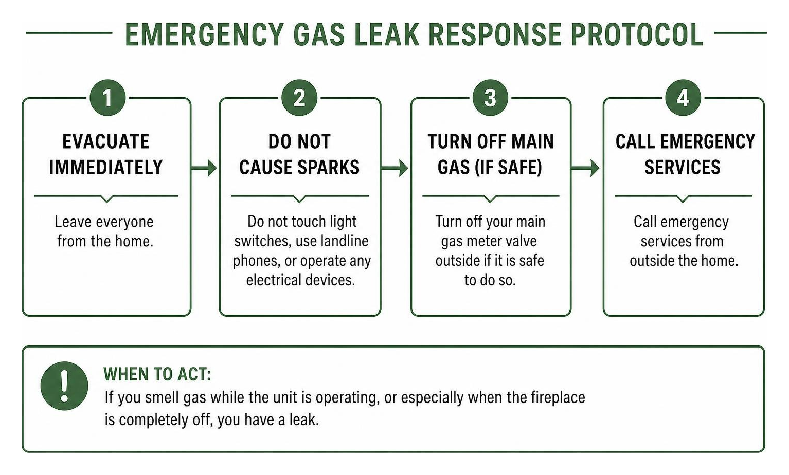 Emergency gas leak response protocol Emergency gas leak response protocol