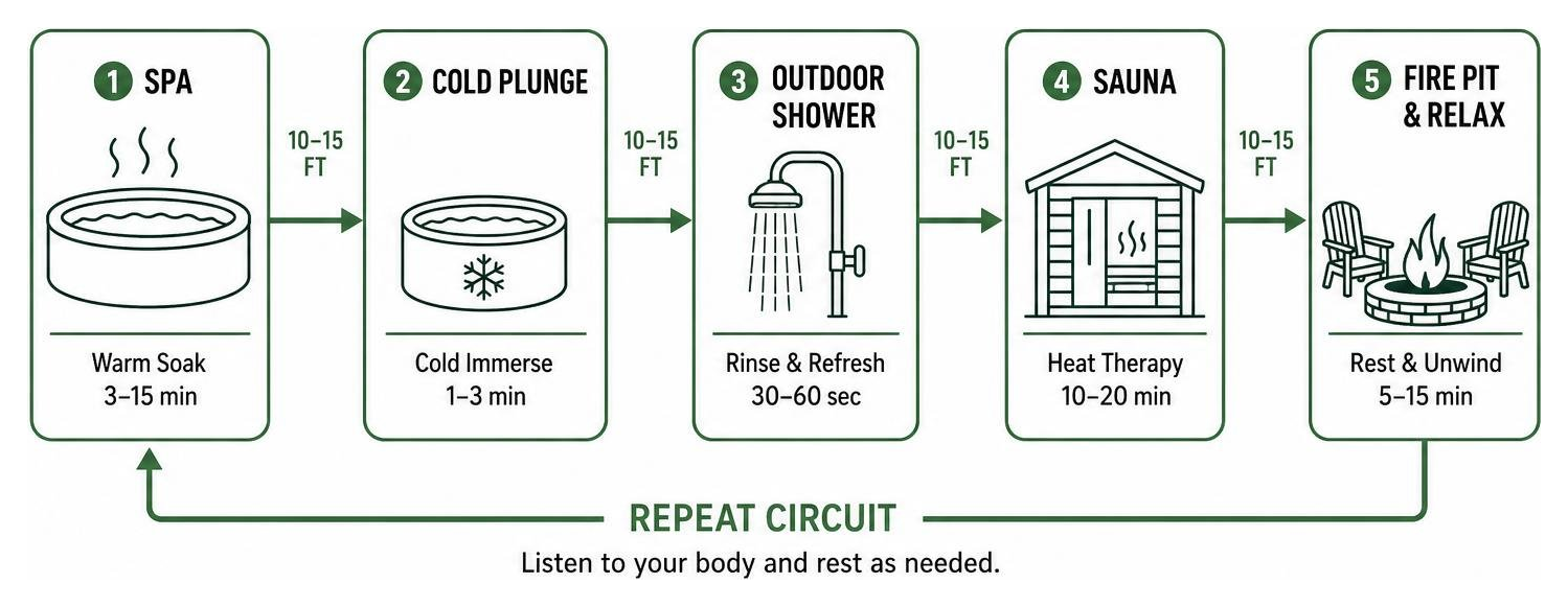 diagram of a backyard wellness circuit flow diagram of a backyard wellness circuit flow