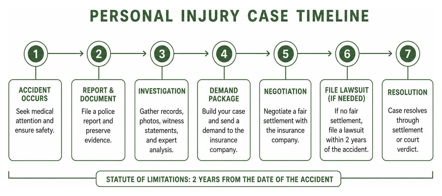 Personal Injury Case Timeline Personal Injury Case Timeline