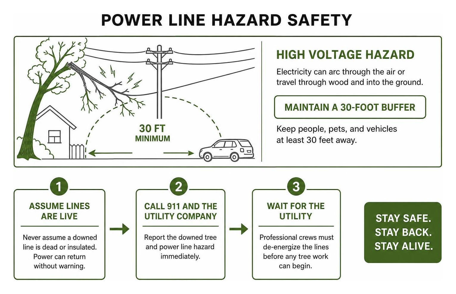power line hazard safety diagram