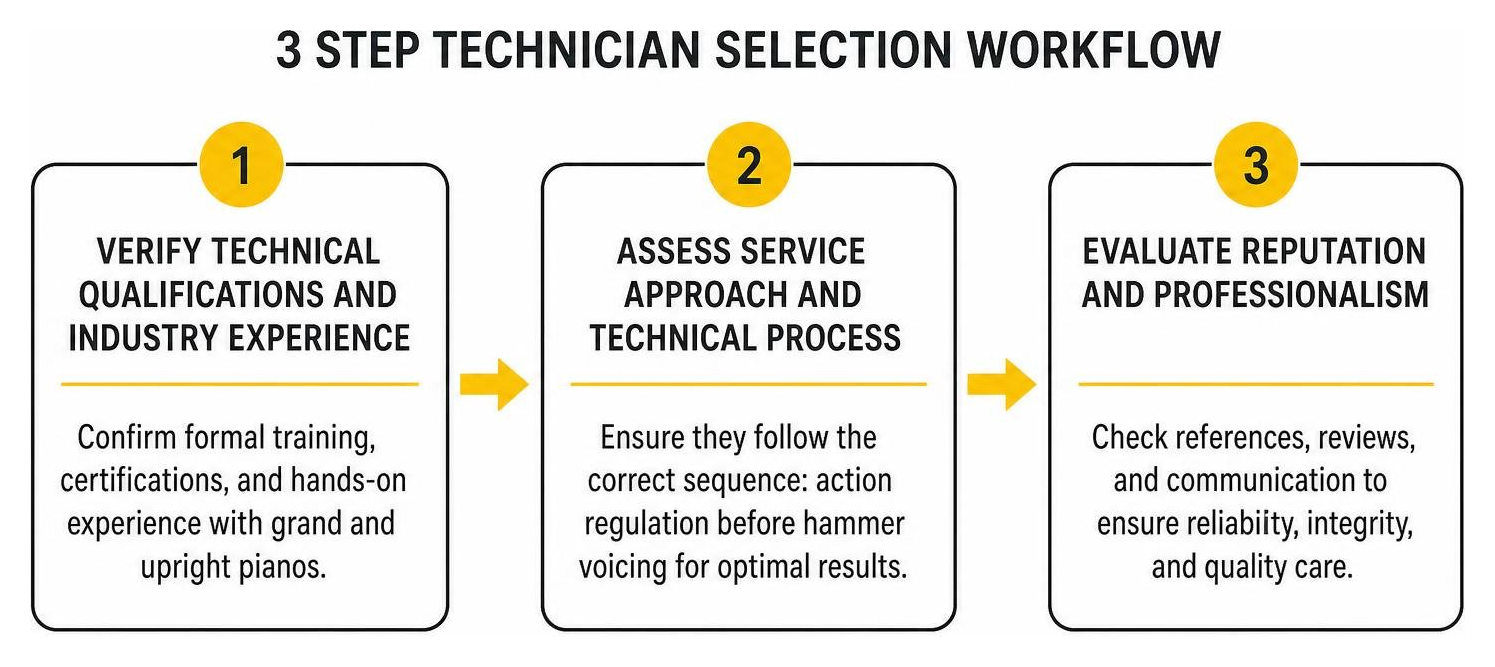 3 Step Technician Selection Workflow