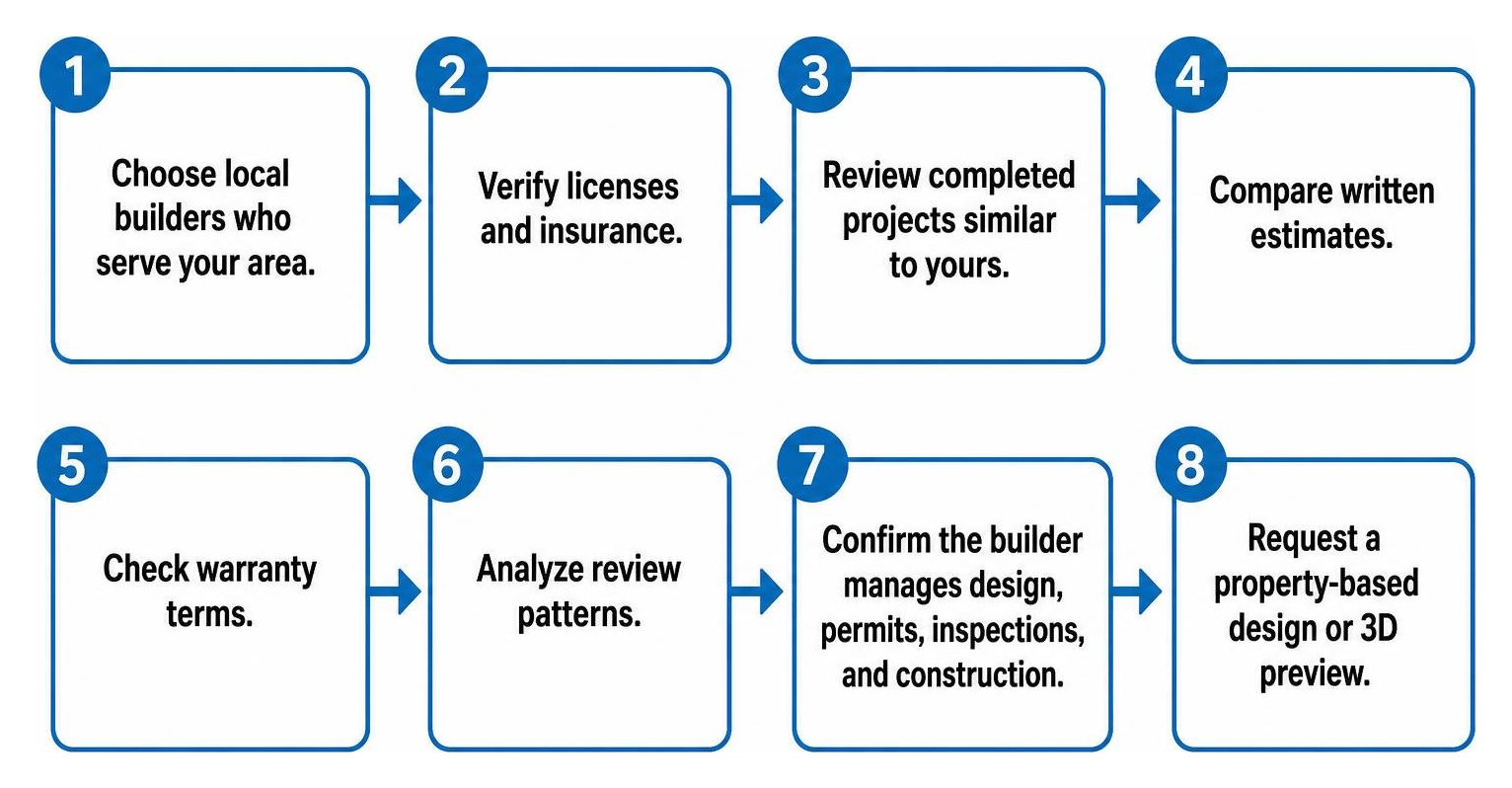 steps to choosing a pool builder framework